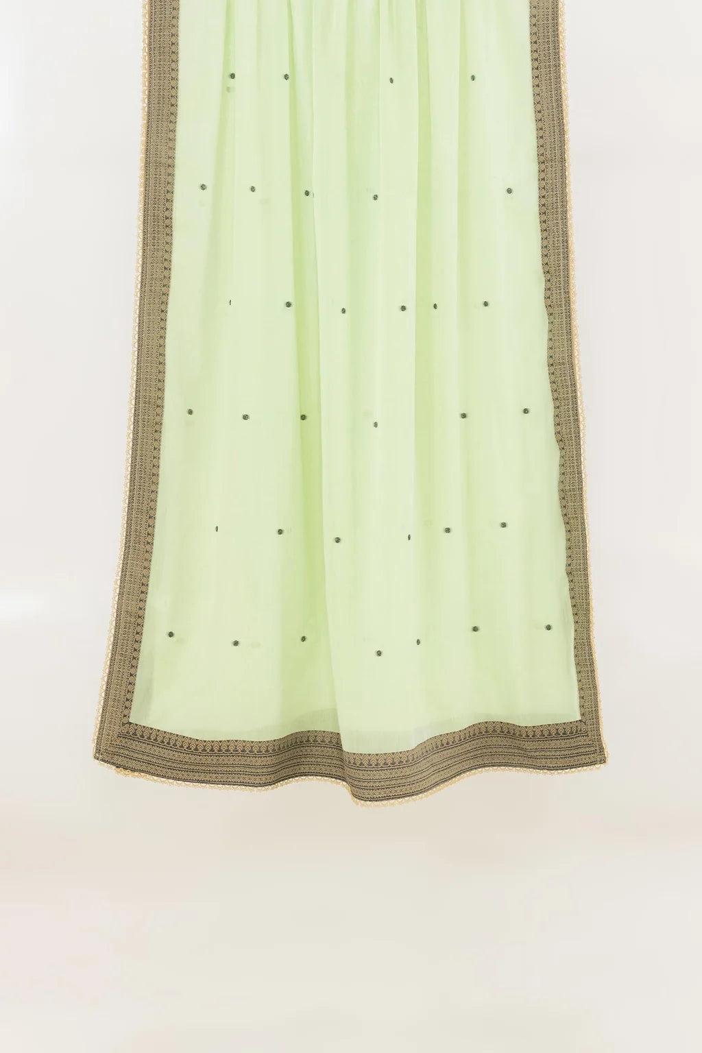 Green Jacquard Dupatta